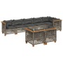 Set de sofás de jardín y cojines 8 piezas ratán sintético gris en Conjuntos de jardín | Comprar online en Foru.es