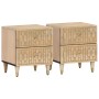 Mesitas de noche 2 uds madera maciza de mango 40x33x46 cm de , Mesitas de noche - Ref: Foro24-358247, Precio: 136,79 €, Descu...