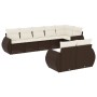 Set sofás de jardín 8 piezas y cojines ratán sintético marrón de , Sofás modulares de exterior - Ref: Foro24-3221622, Precio:...