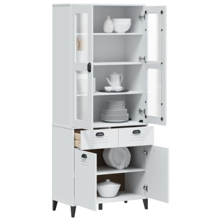 Aparador alto VIKEN madera maciza de pino blanco 80x40x190 cm de , Aparadores - Ref: Foro24-3207147, Precio: 333,75 €, Descue...