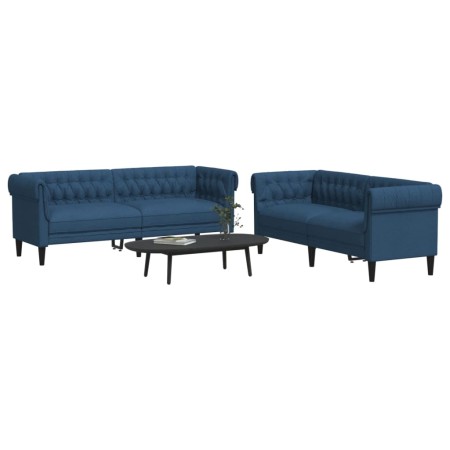 Juego de sofás 2 piezas tela azul de , Sofás - Ref: Foro24-3209206, Precio: 659,78 €, Descuento: %