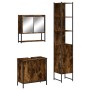 Set de muebles baño 3 pzas madera contrachapada roble ahumado de , Muebles de baño - Ref: Foro24-3214682, Precio: 191,94 €, D...