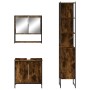 Set de muebles baño 3 pzas madera contrachapada roble ahumado de , Muebles de baño - Ref: Foro24-3214682, Precio: 191,94 €, D...