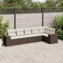Set sofás de jardín 6 piezas y cojines ratán sintético marrón de , Conjuntos de jardín - Ref: Foro24-3222592, Precio: 423,27 ...