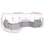 Set sofás de jardín 6 piezas y cojines ratán sintético marrón de , Sofás modulares de exterior - Ref: Foro24-3221662, Precio:...