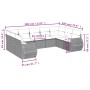 Set de sofás de jardín 9 pzas y cojines ratán sintético marrón de , Sofás modulares de exterior - Ref: Foro24-3221802, Precio...