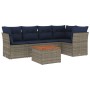 Set de sofás de jardín 6 pzas con cojines ratán sintético gris de , Conjuntos de jardín - Ref: Foro24-3255963, Precio: 440,79...