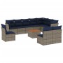 Set de sofás de jardín 11 pzas y cojines ratán sintético gris de , Conjuntos de jardín - Ref: Foro24-3256033, Precio: 772,71 ...