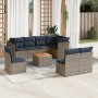 Set de sofás de jardín 9 pzas con cojines ratán sintético gris de , Conjuntos de jardín - Ref: Foro24-3256019, Precio: 639,99...