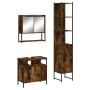 Set de muebles baño 3 pzas madera contrachapada roble ahumado de , Muebles de baño - Ref: Foro24-3214677, Precio: 178,00 €, D...
