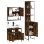 Set de muebles baño 3 pzas madera contrachapada roble ahumado de , Muebles de baño - Ref: Foro24-3214677, Precio: 178,00 €, D...