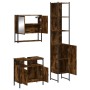 Set de muebles baño 3 pzas madera contrachapada roble ahumado de , Muebles de baño - Ref: Foro24-3214677, Precio: 178,00 €, D...