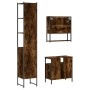 Set de muebles baño 3 pzas madera contrachapada roble ahumado de , Muebles de baño - Ref: Foro24-3214677, Precio: 178,00 €, D...