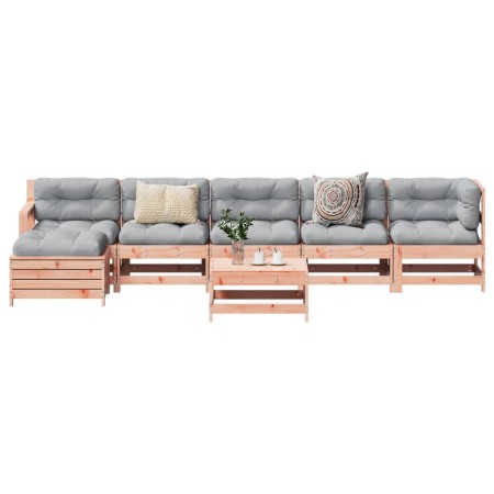 Juego de muebles de jardín 7 pzas madera maciza abeto Douglas de , Conjuntos de jardín - Ref: Foro24-3250618, Precio: 392,39 ...