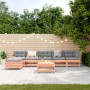 Juego de muebles de jardín 7 pzas madera maciza abeto Douglas de , Conjuntos de jardín - Ref: Foro24-3250618, Precio: 392,39 ...