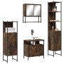 Set de muebles baño 4 pzas madera contrachapada roble ahumado de , Muebles de baño - Ref: Foro24-3214707, Precio: 235,88 €, D...