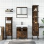 Set de muebles baño 4 pzas madera contrachapada roble ahumado de , Muebles de baño - Ref: Foro24-3214707, Precio: 235,88 €, D...