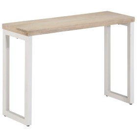 Mesa consola madera maciza de mango y hierro 110x35x76 cm de , Mesas auxiliares - Ref: Foro24-376707, Precio: 162,79 €, Descu...