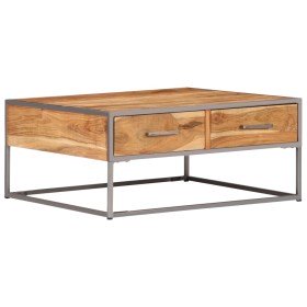 Mesa de centro de madera maciza de acacia 75x75x35 cm en Mesas de centro | Comprar online en Foru.es