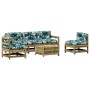 Juego de muebles jardín 6 pzas y cojines madera pino impregnada de , Conjuntos de jardín - Ref: Foro24-3250735, Precio: 549,5...