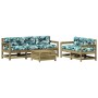 Juego de muebles jardín 6 pzas y cojines madera pino impregnada de , Conjuntos de jardín - Ref: Foro24-3250827, Precio: 542,2...