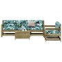 Juego de muebles jardín 6 pzas y cojines madera pino impregnada de , Conjuntos de jardín - Ref: Foro24-3250827, Precio: 542,2...