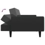 Sofá cama de 2 plazas con taburete terciopelo negro de , Sofás - Ref: Foro24-3216253, Precio: 350,73 €, Descuento: %
