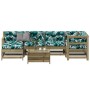 Juego de muebles jardín 7 pzas y cojines madera pino impregnada de , Conjuntos de jardín - Ref: Foro24-3250955, Precio: 676,4...
