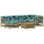 Juego de muebles jardín 7 pzas y cojines madera pino impregnada de , Conjuntos de jardín - Ref: Foro24-3250955, Precio: 676,4...