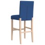 Taburetes altos 2 uds madera maciza de caucho y tela de , Taburetes de cocina - Ref: Foro24-4006193, Precio: 82,03 €, Descuen...