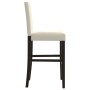Taburetes altos 2 uds madera maciza de caucho y cuero sintético de , Taburetes de cocina - Ref: Foro24-4006185, Precio: 126,2...