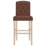 Taburetes altos 2 uds madera maciza de caucho y tela de , Taburetes de cocina - Ref: Foro24-4006203, Precio: 86,55 €, Descuen...