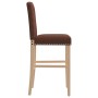 Taburetes altos 2 uds madera maciza de caucho y tela de , Taburetes de cocina - Ref: Foro24-4006203, Precio: 86,55 €, Descuen...