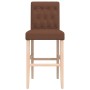 Taburetes altos 2 uds madera maciza de caucho y tela de , Taburetes de cocina - Ref: Foro24-4006217, Precio: 93,42 €, Descuen...