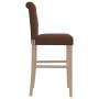 Taburetes altos 2 uds madera maciza de caucho y tela de , Taburetes de cocina - Ref: Foro24-4006217, Precio: 93,42 €, Descuen...