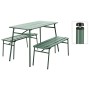 ProGarden Juego de mesa y banco de jardín de 3 piezas acero verde de , Conjuntos de jardín - Ref: Foro24-447580, Precio: 258,...