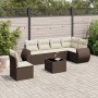 Juego de sofás de jardín 7 piezas con cojines ratán PE marrón de , Conjuntos de jardín - Ref: Foro24-3221442, Precio: 487,25 ...
