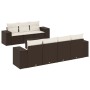 Set sofás de jardín 8 piezas y cojines ratán sintético marrón de , Sofás modulares de exterior - Ref: Foro24-3222332, Precio:...