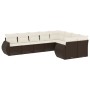 Set de sofás de jardín 9 pzas y cojines ratán sintético marrón de , Sofás modulares de exterior - Ref: Foro24-3221842, Precio...