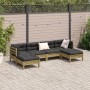 Juego de sofás jardín 6 pzas con cojines madera pino impregnada de , Conjuntos de jardín - Ref: Foro24-3299573, Precio: 524,5...