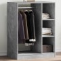 Armario de madera de ingeniería gris hormigón 77x48x102 cm de , Organizadores de vestidores y perchas de barra - Ref: Foro24-...