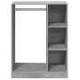 Armario de madera de ingeniería gris hormigón 77x48x102 cm de , Organizadores de vestidores y perchas de barra - Ref: Foro24-...
