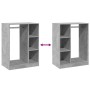 Armario de madera de ingeniería gris hormigón 77x48x102 cm de , Organizadores de vestidores y perchas de barra - Ref: Foro24-...