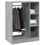 Armario de madera de ingeniería gris Sonoma 77x48x102 cm de , Organizadores de vestidores y perchas de barra - Ref: Foro24-84...