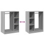 Armario de madera de ingeniería gris Sonoma 77x48x102 cm de , Organizadores de vestidores y perchas de barra - Ref: Foro24-84...