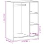 Armario de madera de ingeniería gris Sonoma 77x48x102 cm de , Organizadores de vestidores y perchas de barra - Ref: Foro24-84...