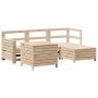 Juego de sofás de jardín 5 piezas madera maciza de pino de , Conjuntos de jardín - Ref: Foro24-3250484, Precio: 352,10 €, Des...