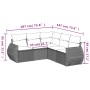 Set comedor de jardín 5 piezas y cojines ratán sintético marrón de , Conjuntos de jardín - Ref: Foro24-3221352, Precio: 356,3...