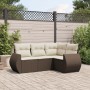 Set de sofás de jardín 4 pzas y cojines ratán sintético marrón de , Conjuntos de jardín - Ref: Foro24-3221312, Precio: 313,37...