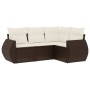 Set de sofás de jardín 4 pzas y cojines ratán sintético marrón de , Conjuntos de jardín - Ref: Foro24-3221312, Precio: 313,37...